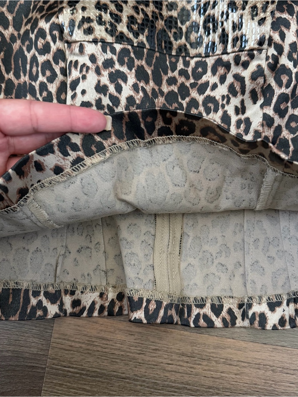 Vintage Maria Bianca Nero Strapless Leopard Print Bustier Top - Sz Small - Picture 4 of 10